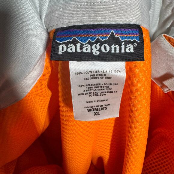 Patagonia Powder Bowl Snow Pants Women XL Orange Gortex Sport Active Pocket - Picture 7 of 15